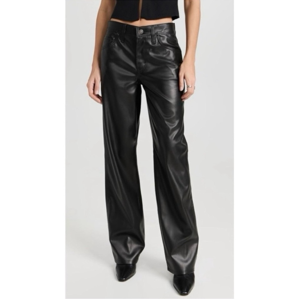 NWT Levi’s Baggy Dad Faux Leather Pants Black 26